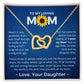 You Mean The World To Me - Interlocking Hearts Necklace For Mom