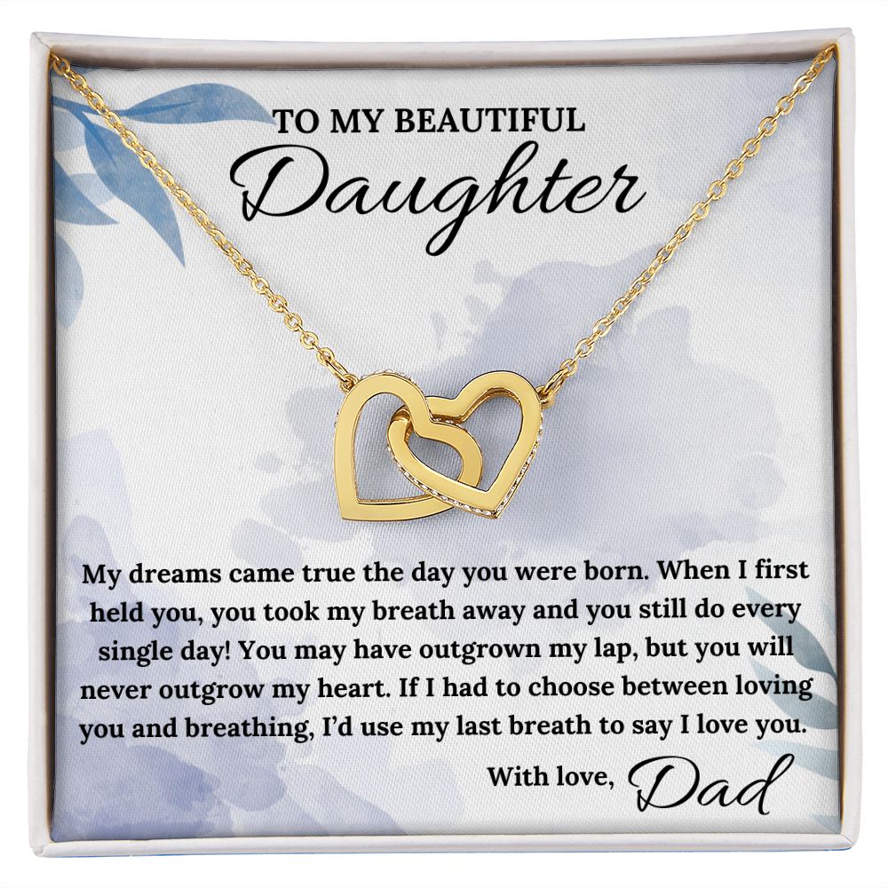 Dreams Came True - Interlocking Hearts Necklace For Daughter