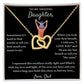 How Much You Mean To Me - Interlocking Hearts Necklace For Daughter