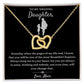 One Of The Most Beautiful Chapters - Interlocking Hearts Necklace For Daughter