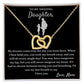 My Last Breath - Interlocking Hearts Necklace For Daughter