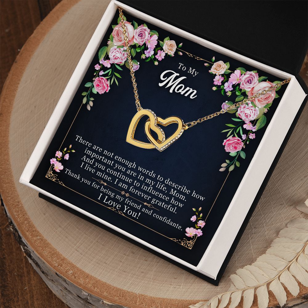 Message card necklace for Mom