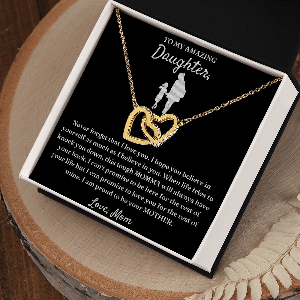 I Believe In You - Interlocking Hearts Necklace For Daughter
