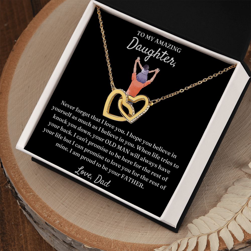I Believe In You - Interlocking Hearts Necklace For Daughter