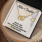 Connected By Our Hearts - Interlocking Hearts Necklace For Daughter