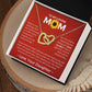 You Mean The World To Me - Interlocking Hearts Necklace For Mom