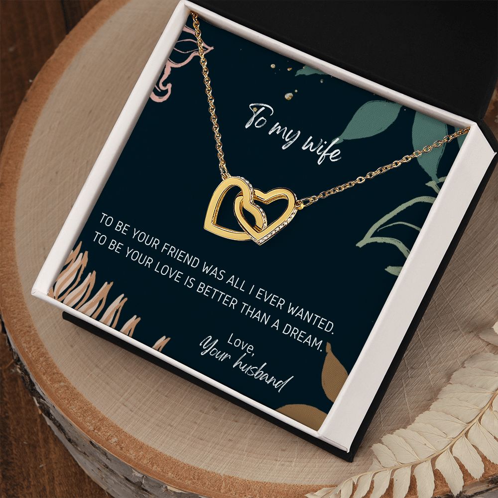 Better Than A Dream - Interlocking Hearts Necklace For Wife