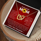 You Mean The World To Me - Interlocking Hearts Necklace For Mom