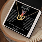 Don't Underestimate Yourself - Interlocking Hearts Necklace For Daughter