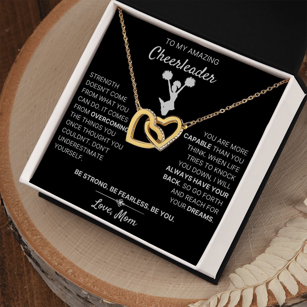 More Capable Than You Think - Interlocking Hearts Necklace For Cheerleader Daughter