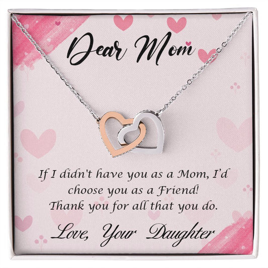 message card necklace for Mom