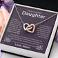 Whenever You Need Me - Interlocking Hearts Necklace For Daughter