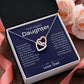 Always A Part Of Each Other - Interlocking Hearts Necklace For Daughter