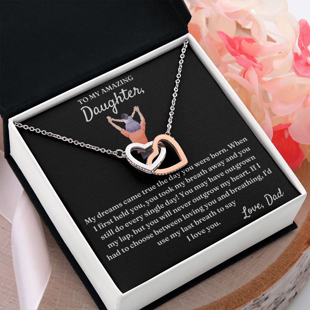 When I First Held You - Interlocking Hearts Necklace For Daughter
