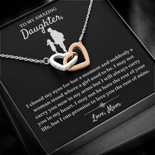 In My Heart - Interlocking Hearts Necklace For Daughter