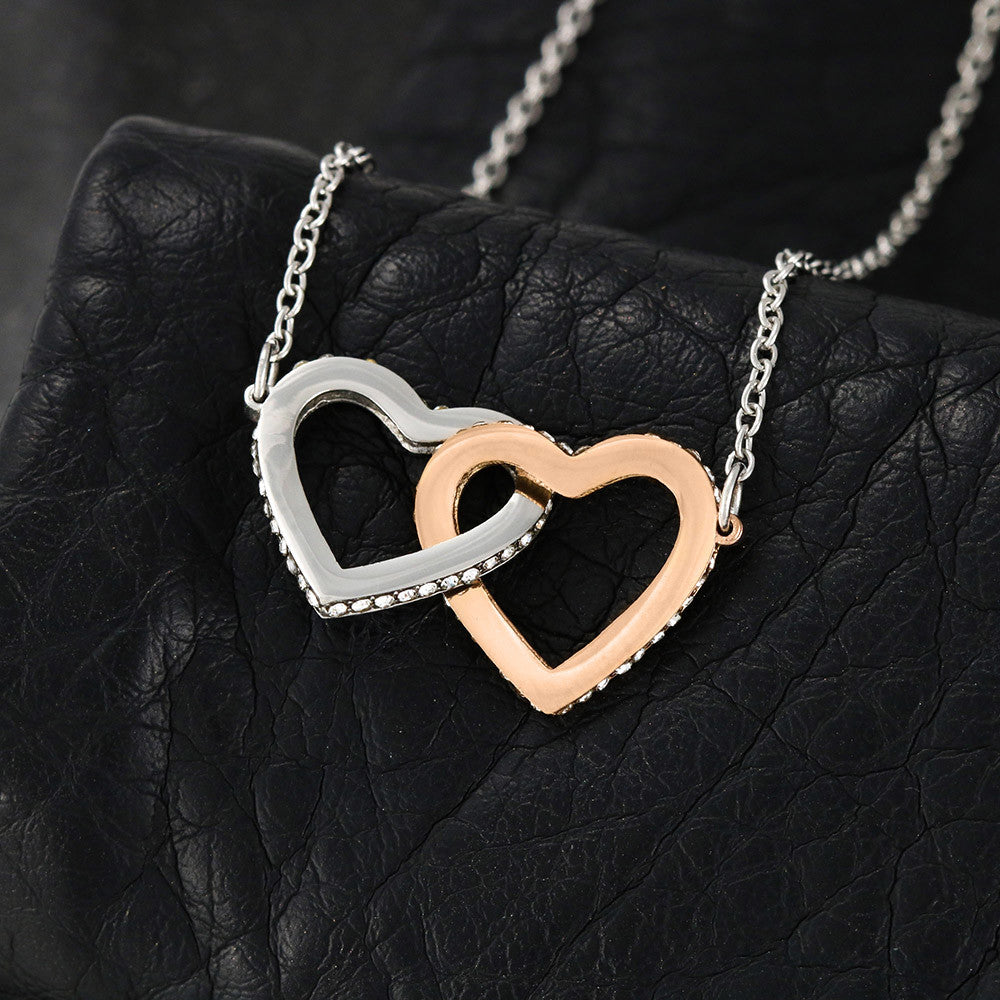 Pages Of My Life - Interlocking Hearts Necklace For Daughter