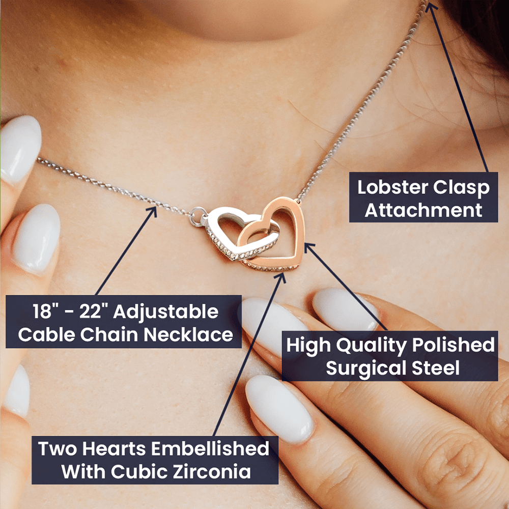 My Promise - Interlocking Hearts Necklace For Daughter