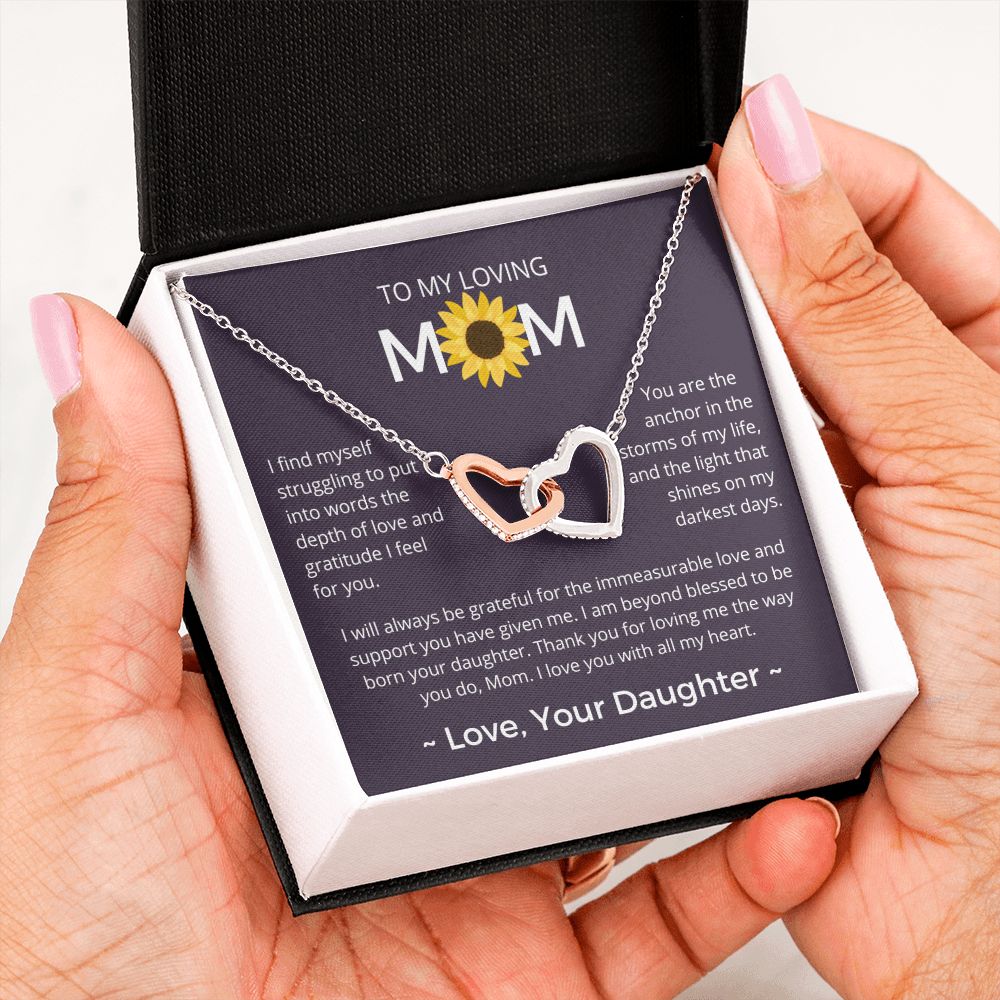 I Am Beyond Blessed - Interlocking Hearts Necklace For Mom