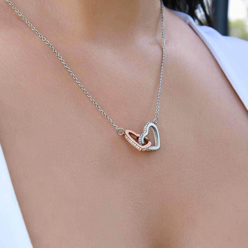 Don't Underestimate Yourself - Interlocking Hearts Necklace For Daughter