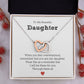To My Beautiful Daughter - Interlocking Hearts Necklace For Daughter