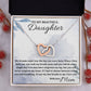 You'll Never Outgrow My Heart - Interlocking Hearts Necklace For Daughter