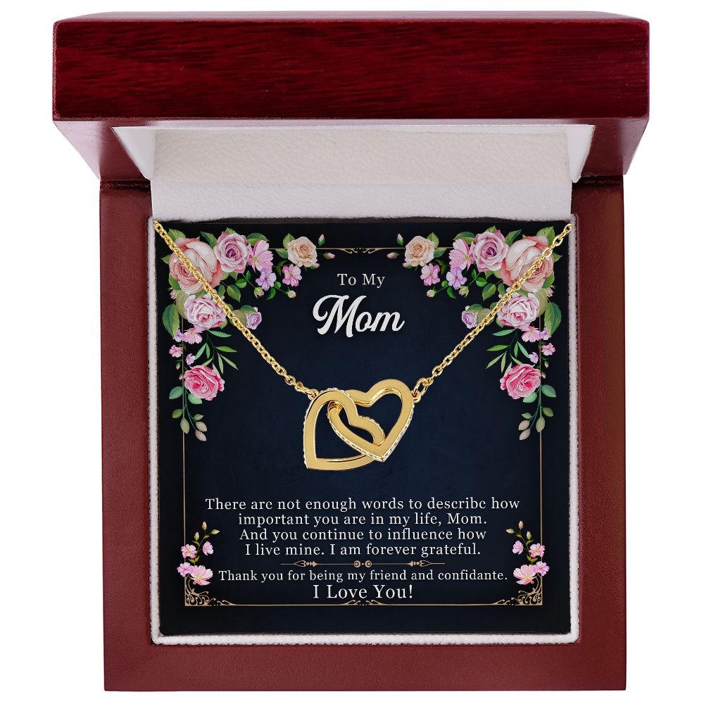Message card necklace for Mom