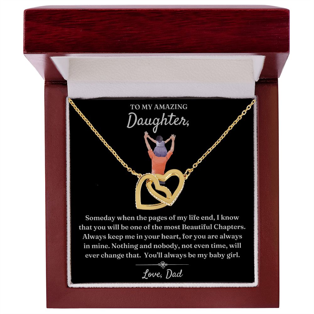 Not Even Time Will Change That - Interlocking Hearts Necklace For Daughter