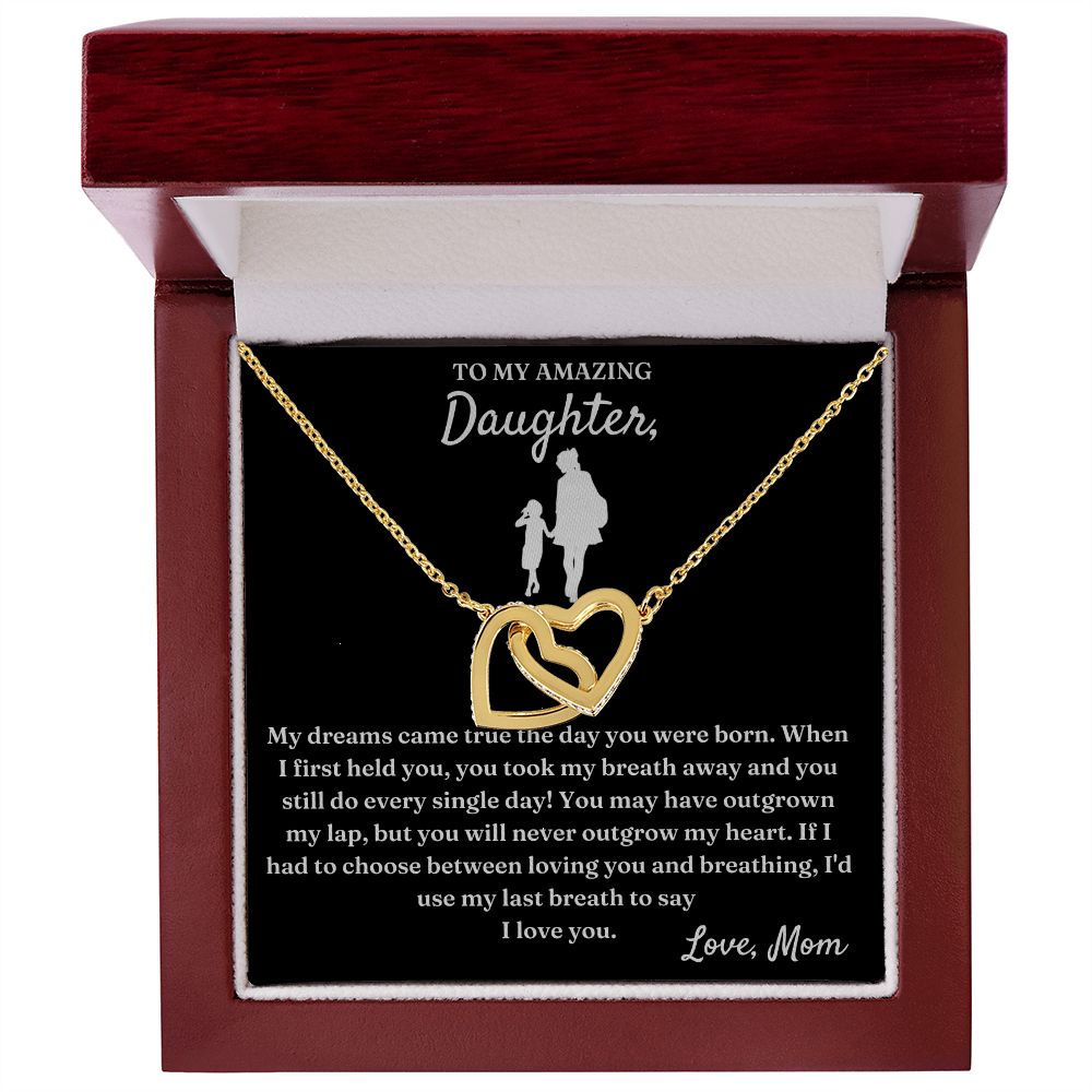 My Last Breath - Interlocking Hearts Necklace For Daughter