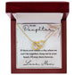 Keep Me In Your Heart - Interlocking Hearts Necklace For Daughter