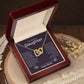 I'll Be Loving You Still - Interlocking Hearts Necklace For Daughter