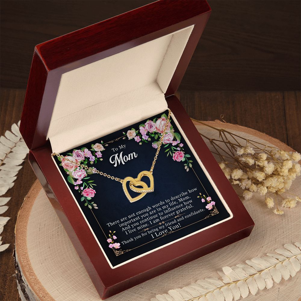 Message card necklace for Mom