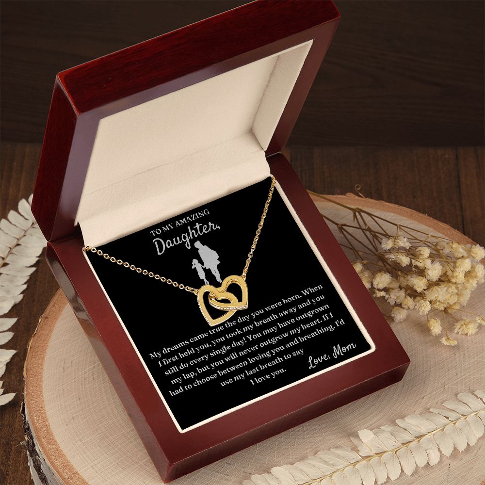 My Last Breath - Interlocking Hearts Necklace For Daughter