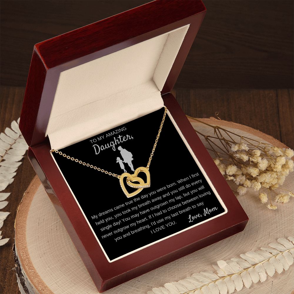 When I First Held You - Interlocking Hearts Necklace For Daughter