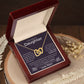 Where A Girl Used To Be - Interlocking Hearts Necklace For Daughter