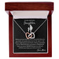 Right There In Your Heart - Interlocking Hearts Necklace For Daughter