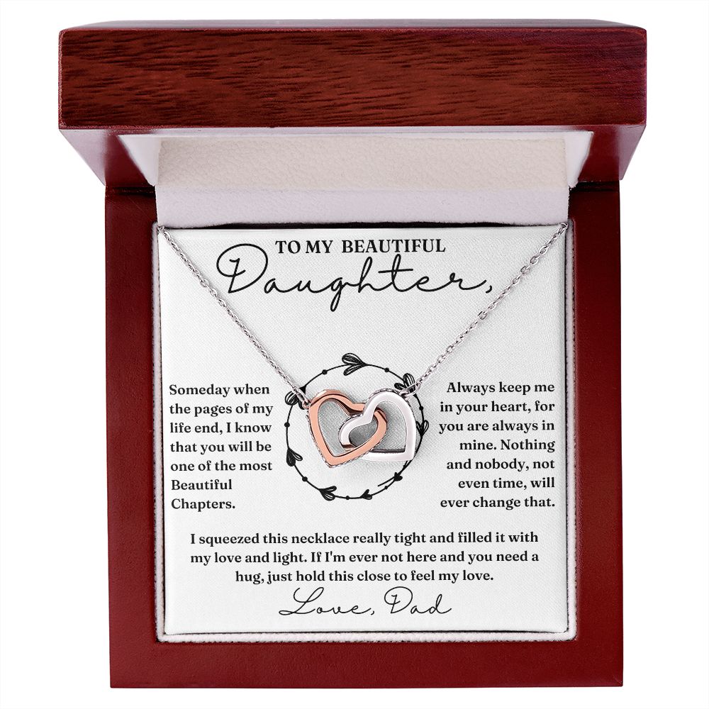 Feel My Love - Interlocking Hearts Necklace For Daughter