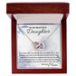 You'll Never Outgrow My Heart - Interlocking Hearts Necklace For Daughter