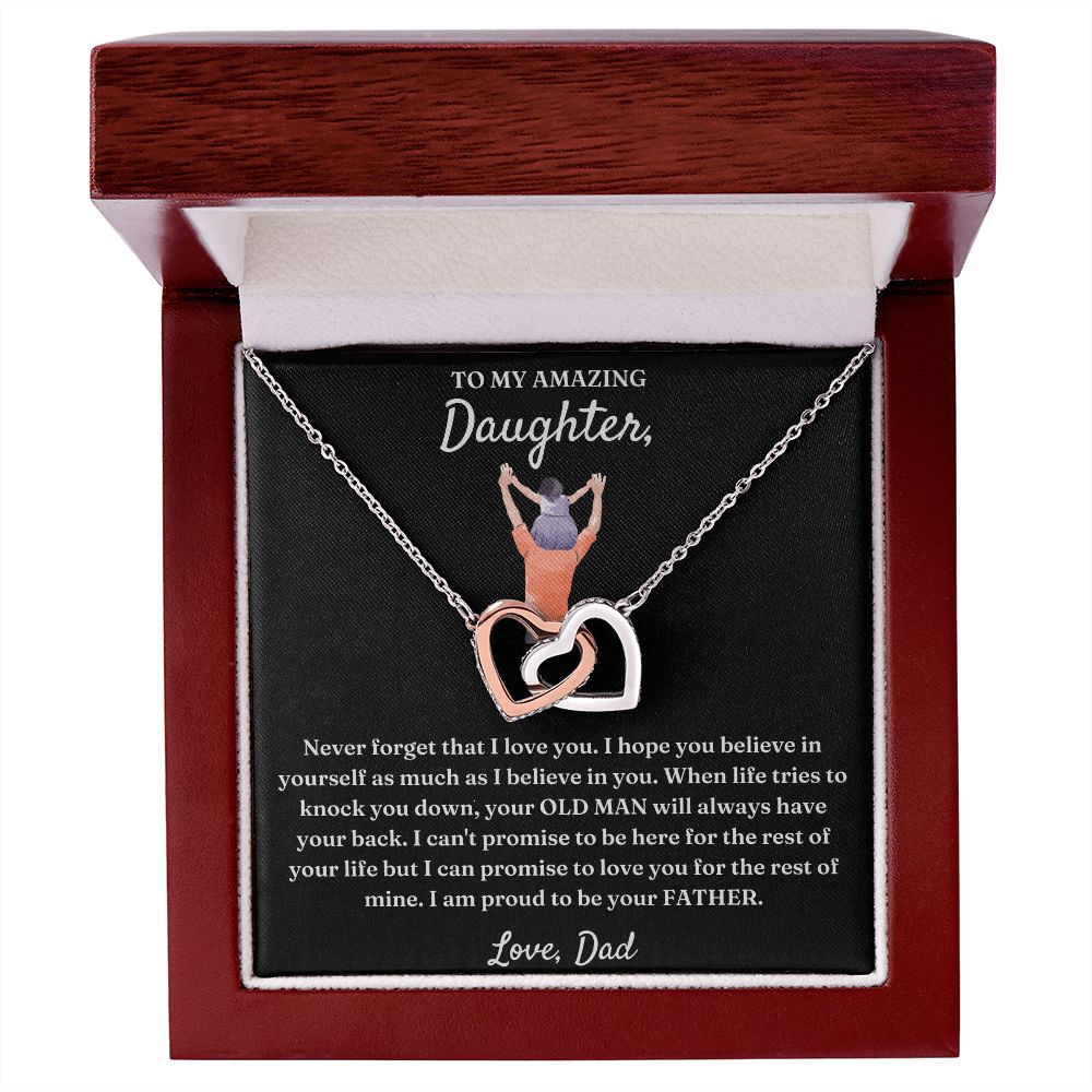 I Believe In You - Interlocking Hearts Necklace For Daughter