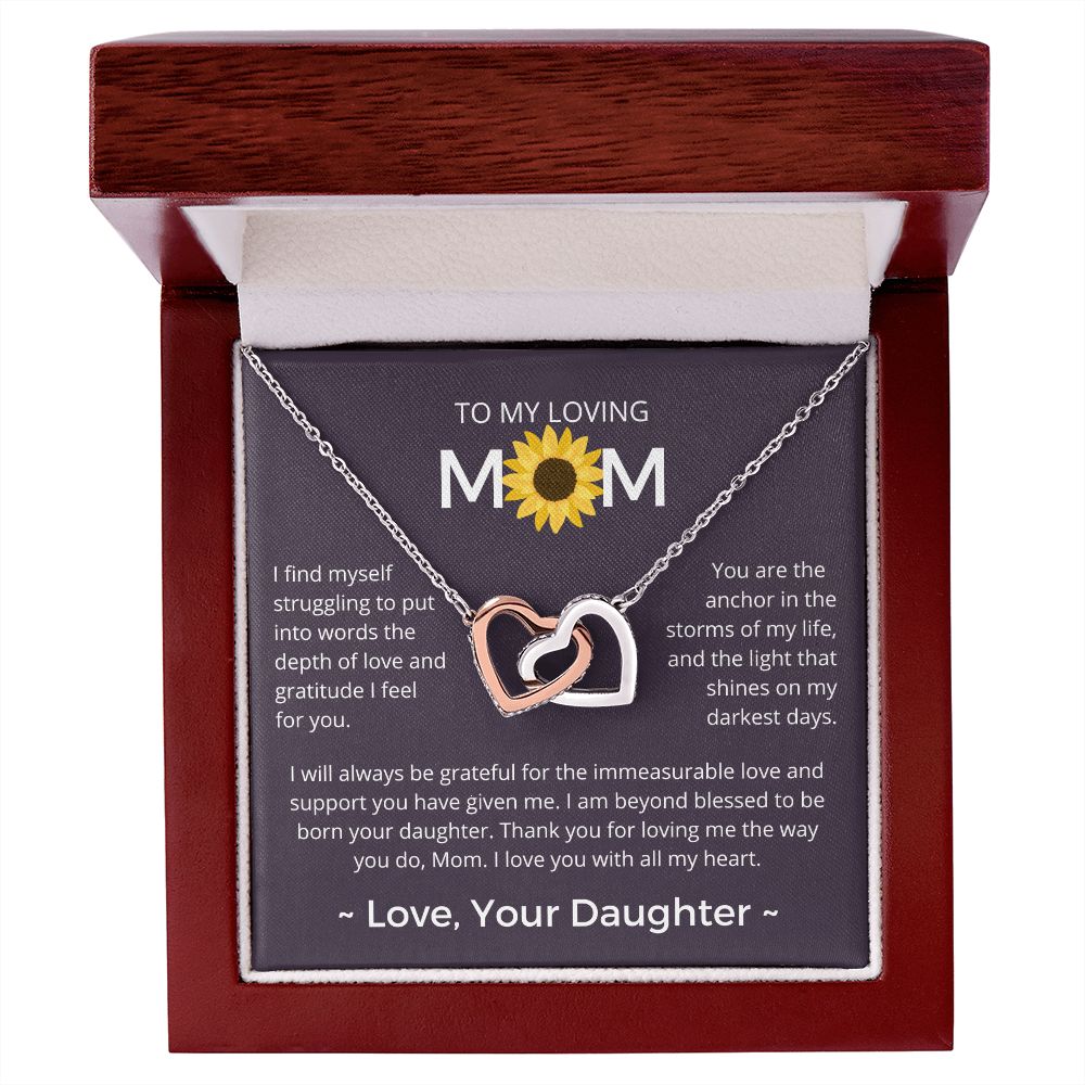 I Am Beyond Blessed - Interlocking Hearts Necklace For Mom