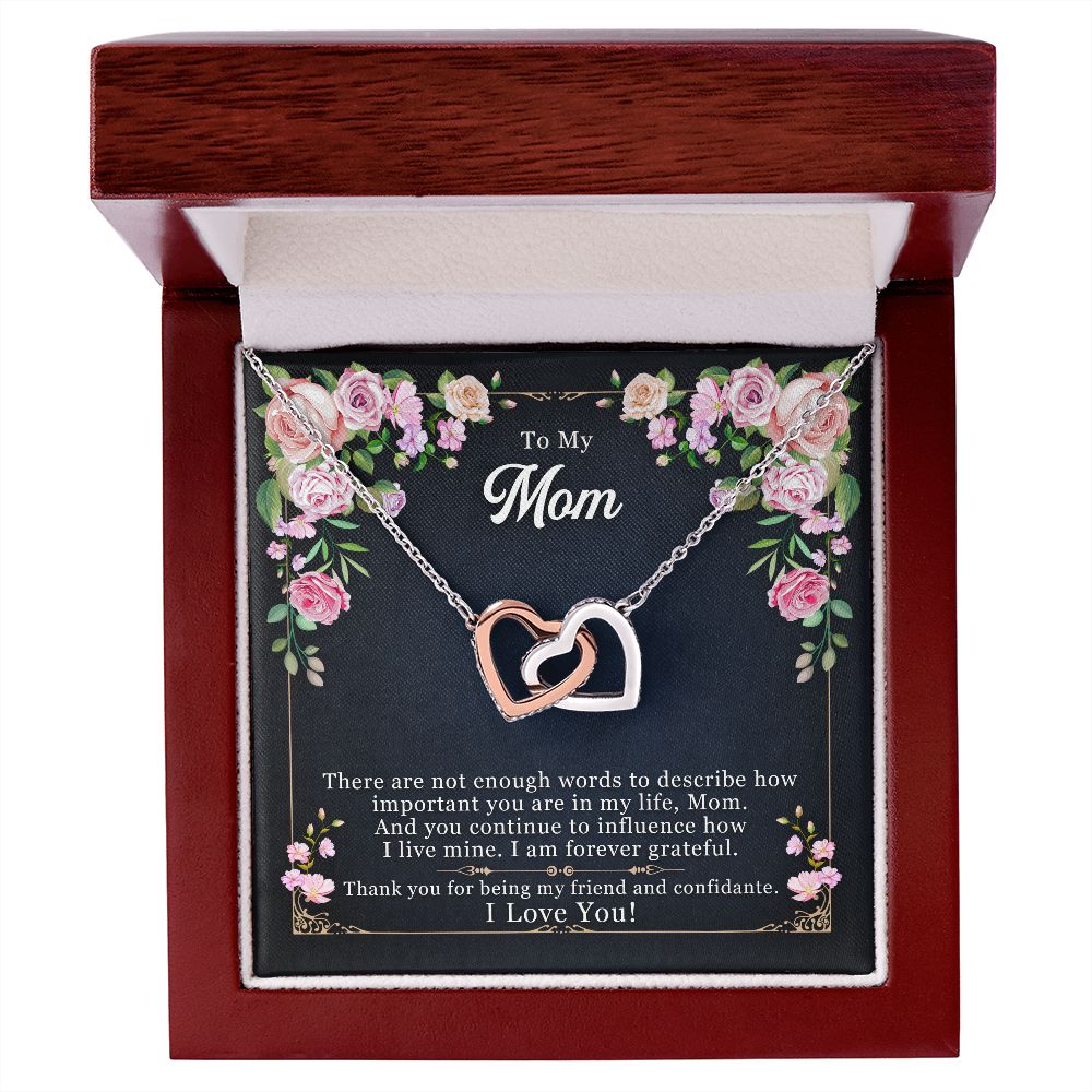 Message card necklace for Mom