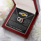 You Mean The World To Me - Interlocking Hearts Necklace For Mom