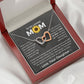 You Mean The World To Me - Interlocking Hearts Necklace For Mom