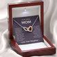 The Light That Keeps Me Going - Interlocking Hearts Necklace For Mom
