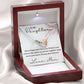 Never Forget That I Love You - Interlocking Hearts Necklace For Daughter