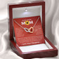 You Mean The World To Me - Interlocking Hearts Necklace For Mom