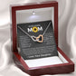 You Mean The World To Me - Interlocking Hearts Necklace For Mom