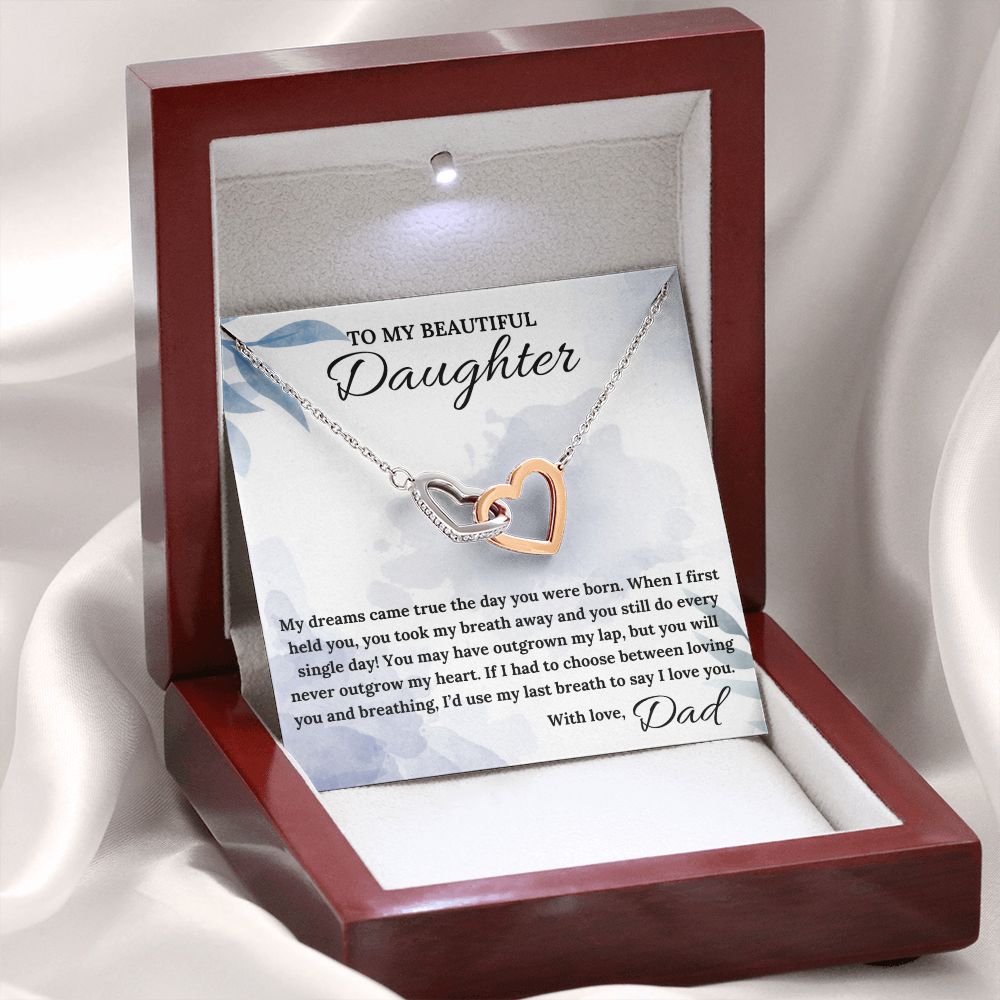 Dreams Came True - Interlocking Hearts Necklace For Daughter