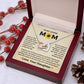 You Mean The World To Me - Interlocking Hearts Necklace For Mom