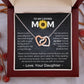 You Mean The World To Me - Interlocking Hearts Necklace For Mom