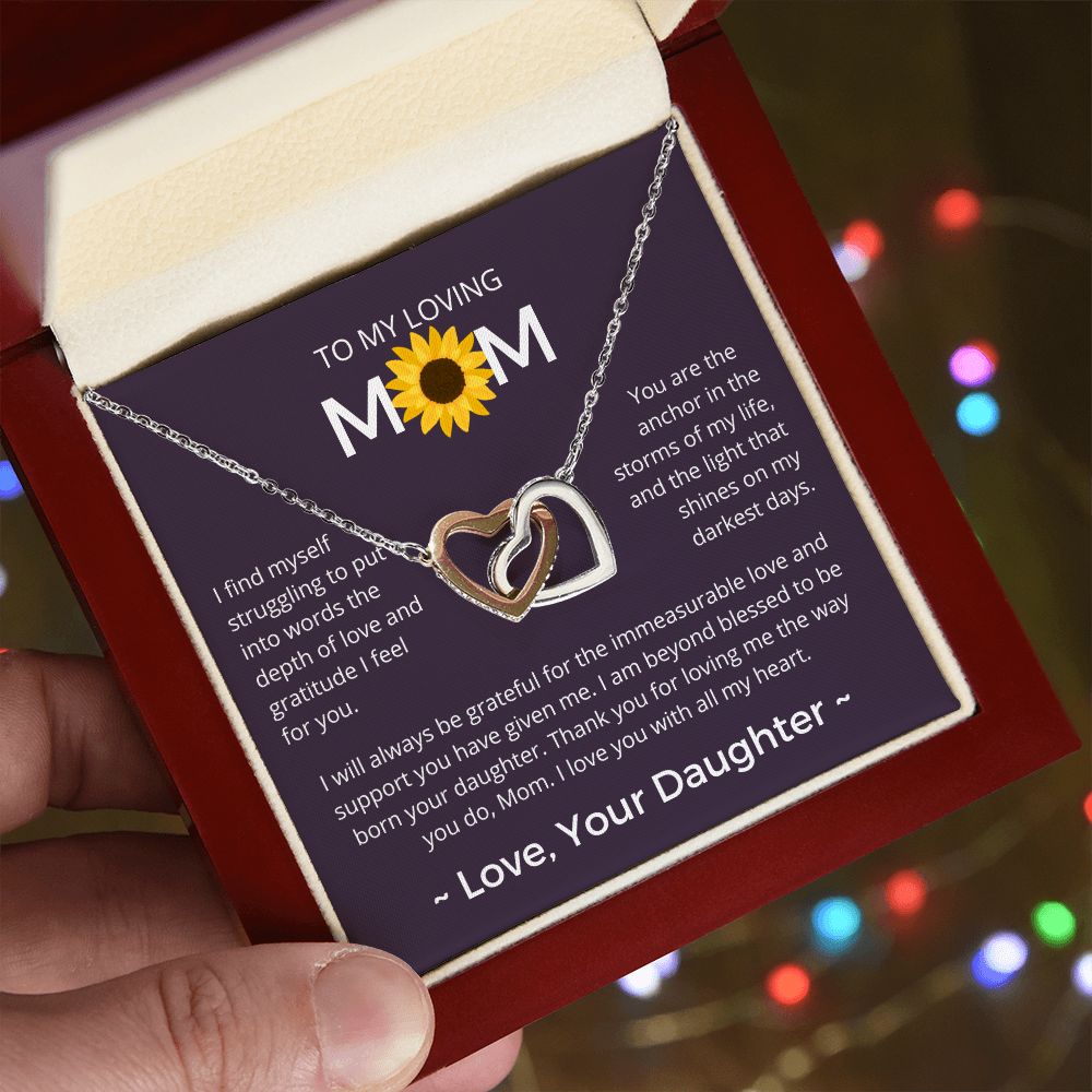 I Am Beyond Blessed - Interlocking Hearts Necklace For Mom